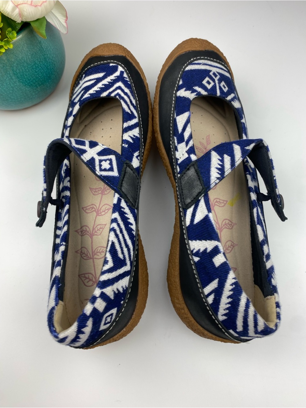 KEEN Harvest Mary Jane shoes blue striped denim size 9 🪻LIKE NEW🪻 - Picture 5 of 9
